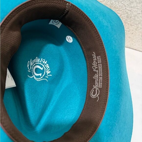 Charlie 1 Horse Turquoise White Sands Felt Hat size M - Picture 10 of 12
